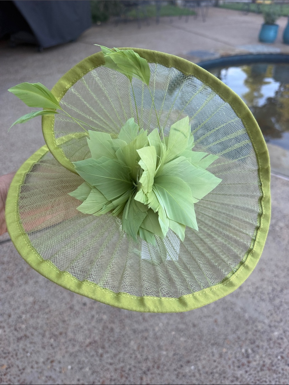 Chartreuse Lime Olive Army Jade Green Fascinator Headband from England!